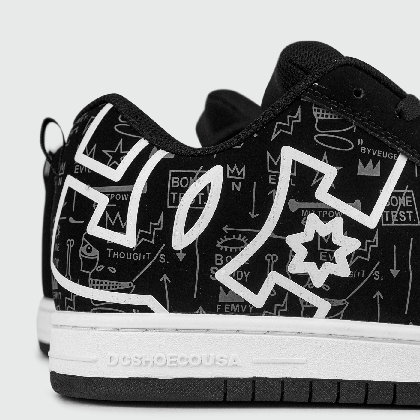 Кеды DC Shoes Court Graffik Basq Black / White Кеды DC Shoes Court Graffik Basq Black / White