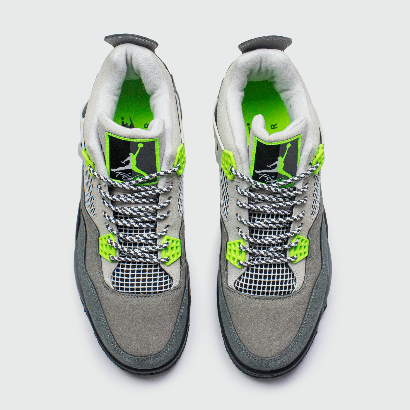 Кроссовки Nike Air Jordan 4 Retro Cool Grey / Volt