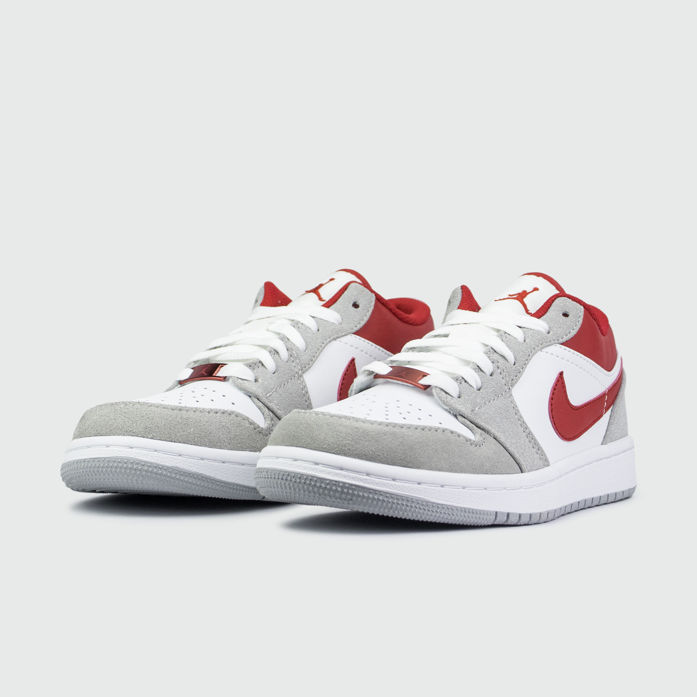 Кроссовки Air Jordan 1 Low Light Smoke Grey / Gym Red Кроссовки Air Jordan 1 Low Light Smoke Grey / Gym Red