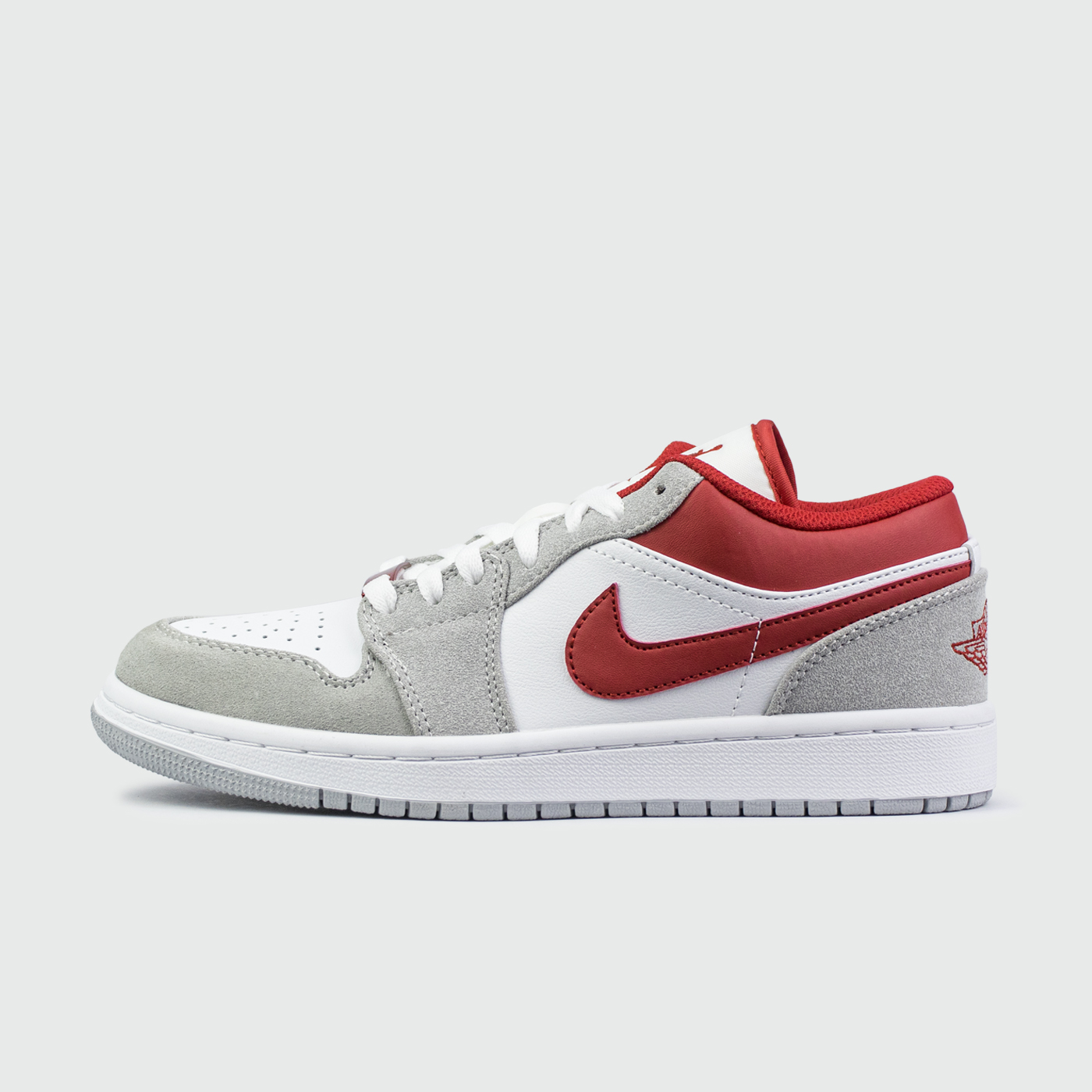 Кроссовки Air Jordan 1 Low Light Smoke Grey / Gym Red Кроссовки Air Jordan 1 Low Light Smoke Grey / Gym Red