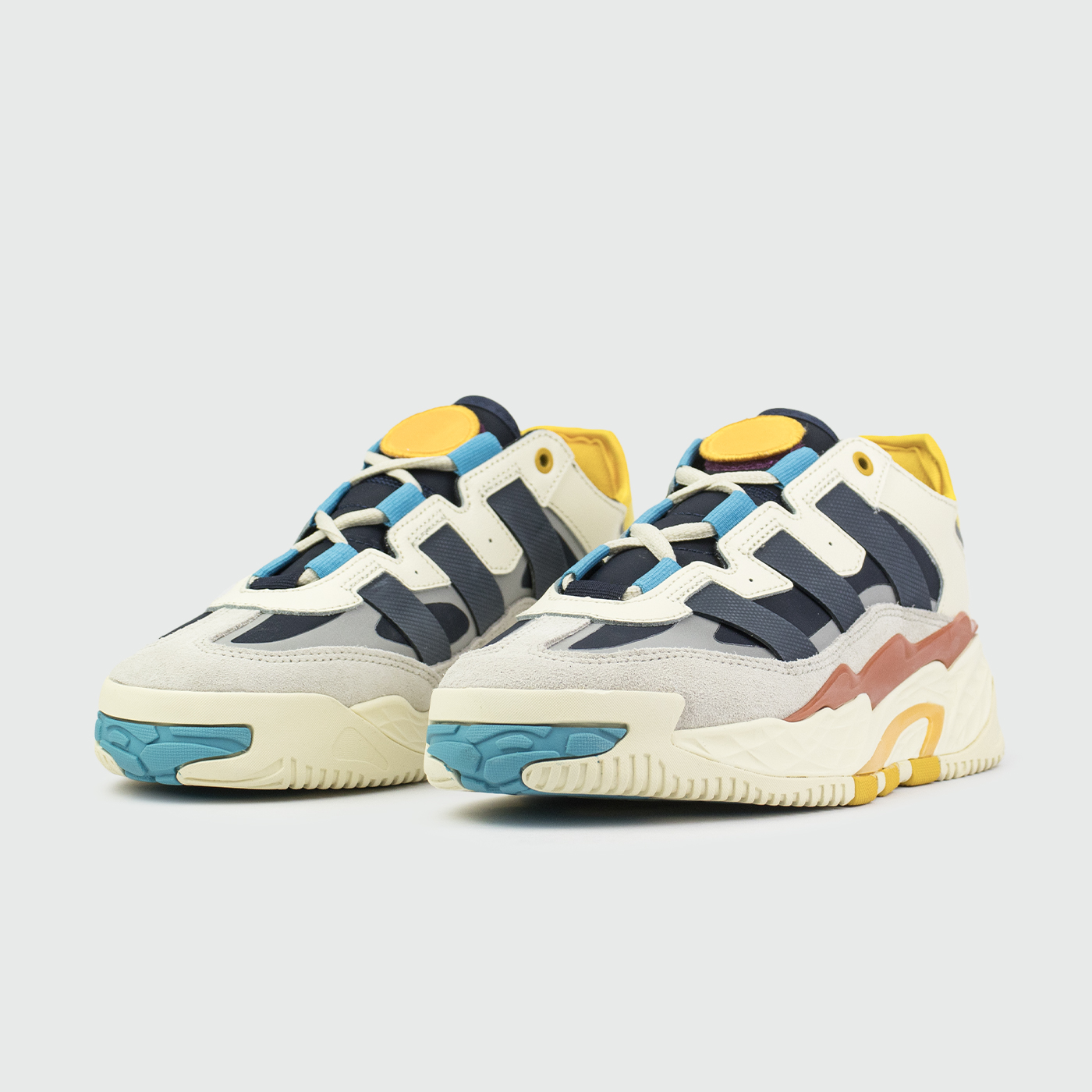 Кроссовки Adidas Niteball Wmns Cream / Cyan / Navy Кроссовки Adidas Niteball Wmns Cream / Cyan / Navy