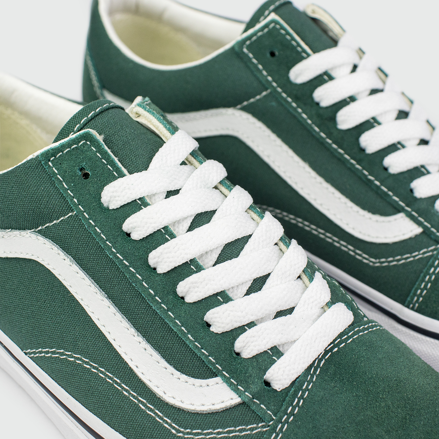 Кеды Vans Old Skool Wmns Green / White Кеды Vans Old Skool Wmns Green / White