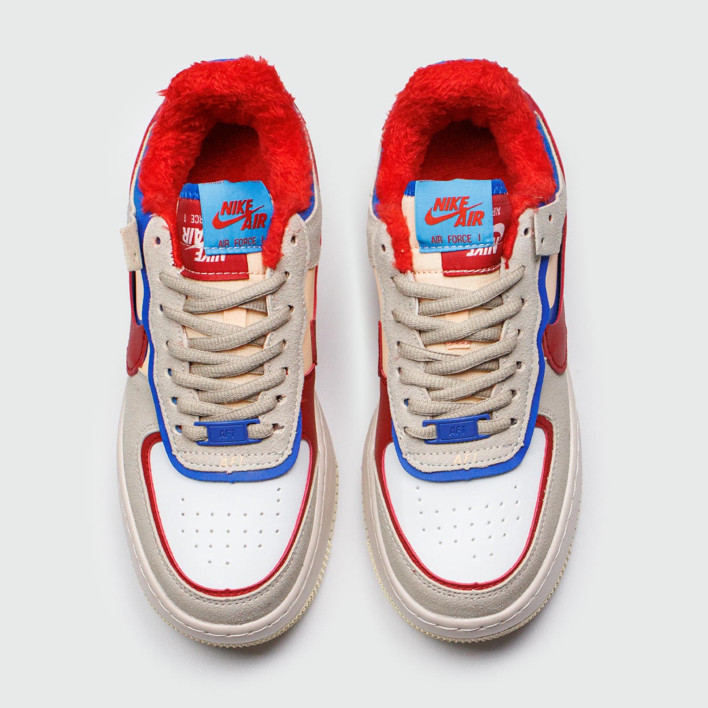 Кроссовки Nike Air Force 1 Shadow with Fur Gr.Red / Blue Кроссовки Nike Air Force 1 Shadow with Fur Gr.Red / Blue