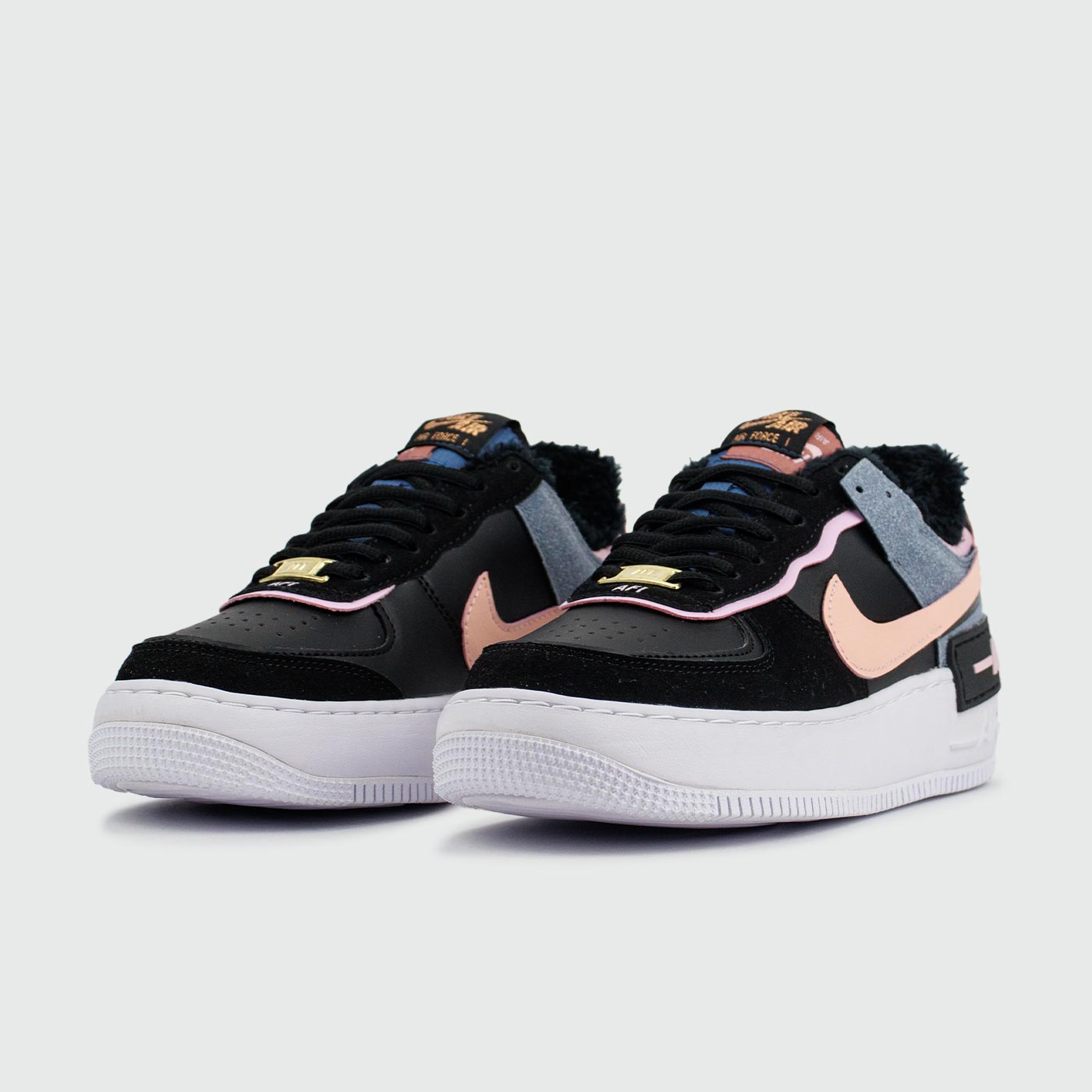 Кроссовки Nike Air Force 1 Shadow with Fur Black Pink