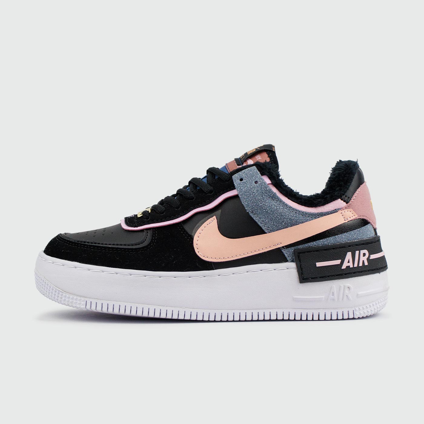 Кроссовки Nike Air Force 1 Shadow with Fur Black Pink