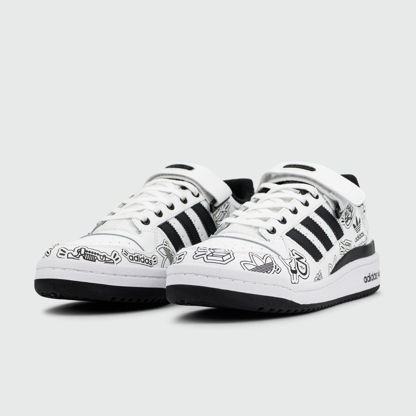 Кроссовки Adidas Forum 84 Low OG White Black Logo Кроссовки Adidas Forum 84 Low OG White Black Logo