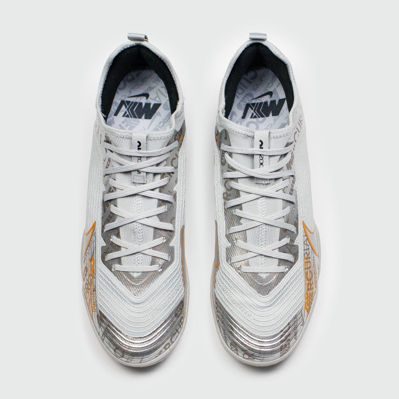 Бампы Nike Air Zoom Mercurial Vapor XV Pro IC Grey Gold Бампы Nike Air Zoom Mercurial Vapor XV Pro IC Grey Gold