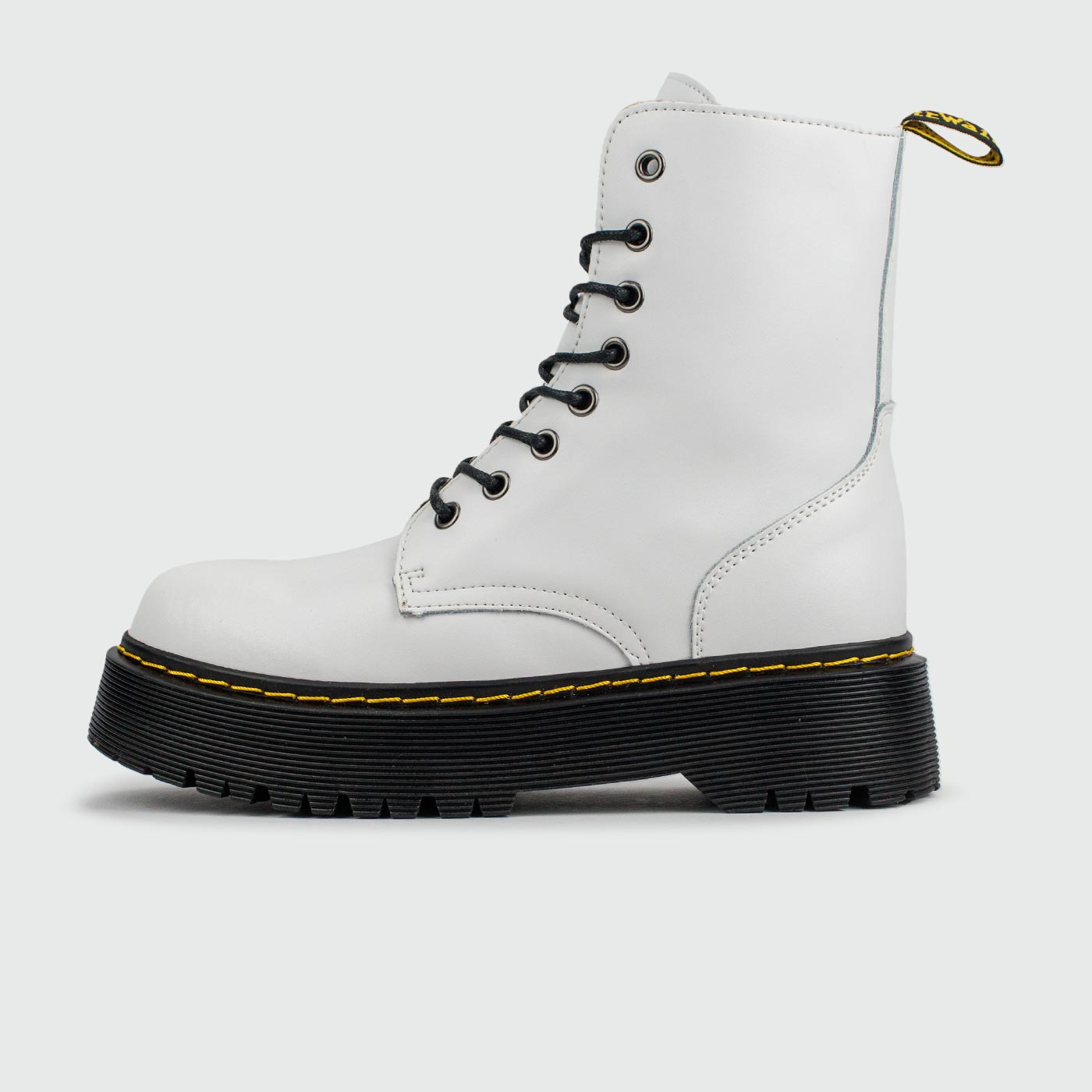Ботинки Dr. Martens 1460 White Black Leather with Fur Ботинки Dr. Martens 1460 White Black Leather with Fur
