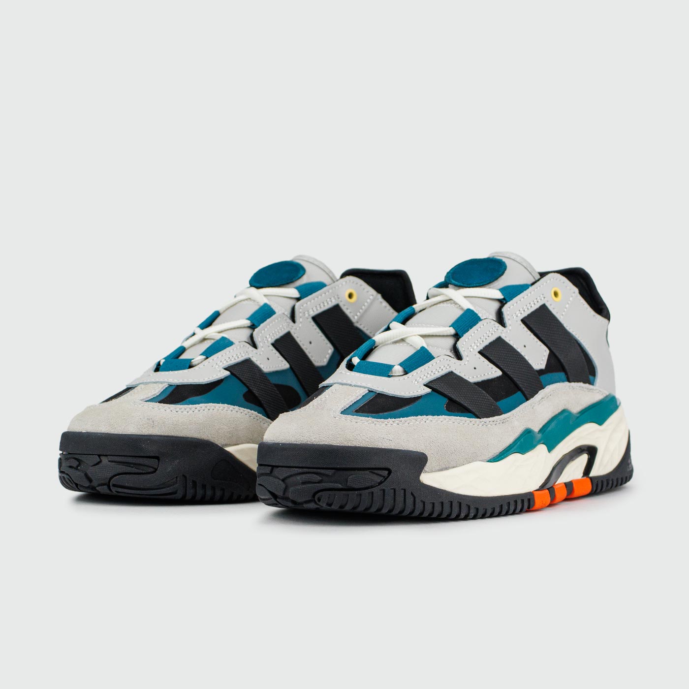 Кроссовки Adidas Niteball Grey Black / Green Wmns Кроссовки Adidas Niteball Grey Black / Green Wmns