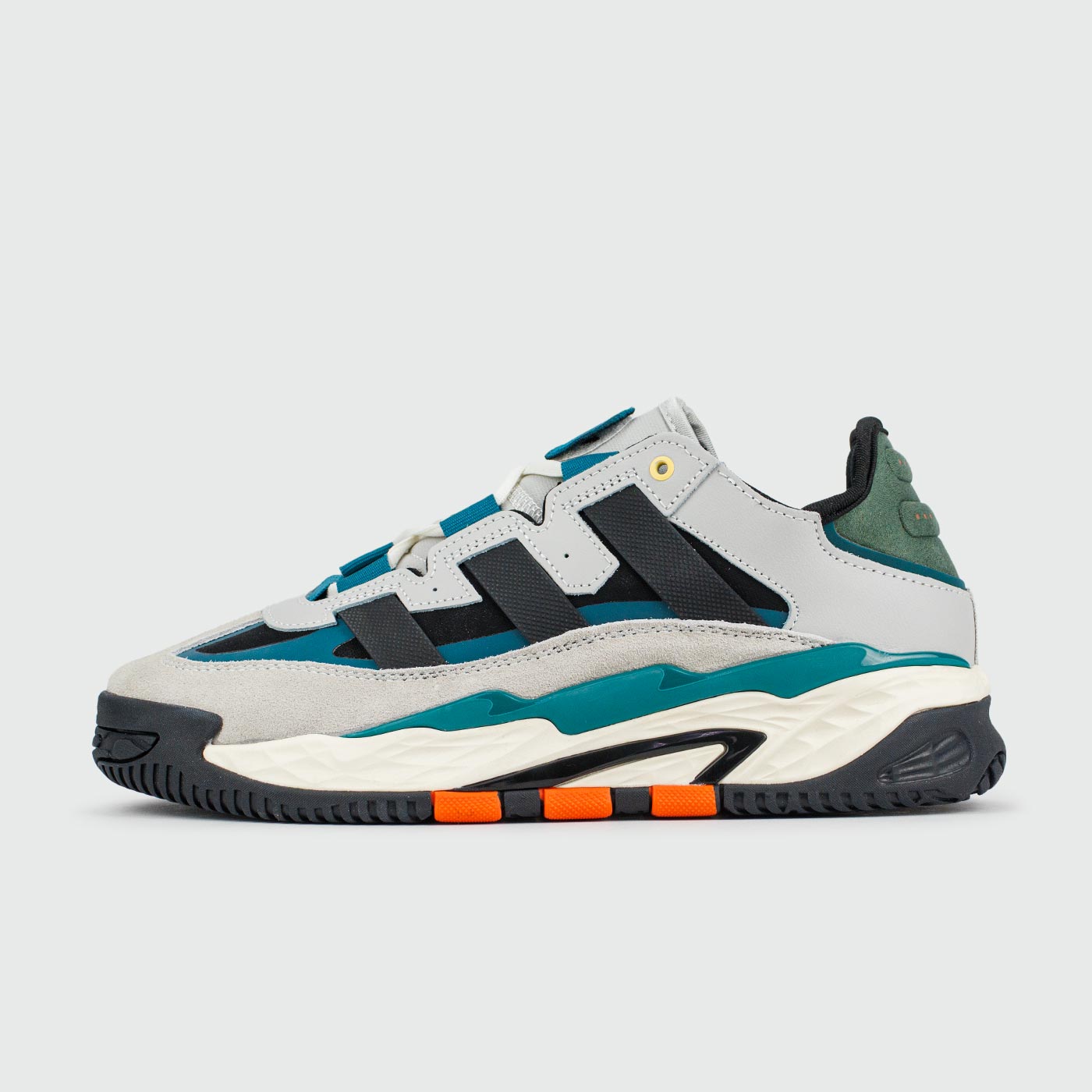 Кроссовки Adidas Niteball Grey Black / Green Wmns Кроссовки Adidas Niteball Grey Black / Green Wmns