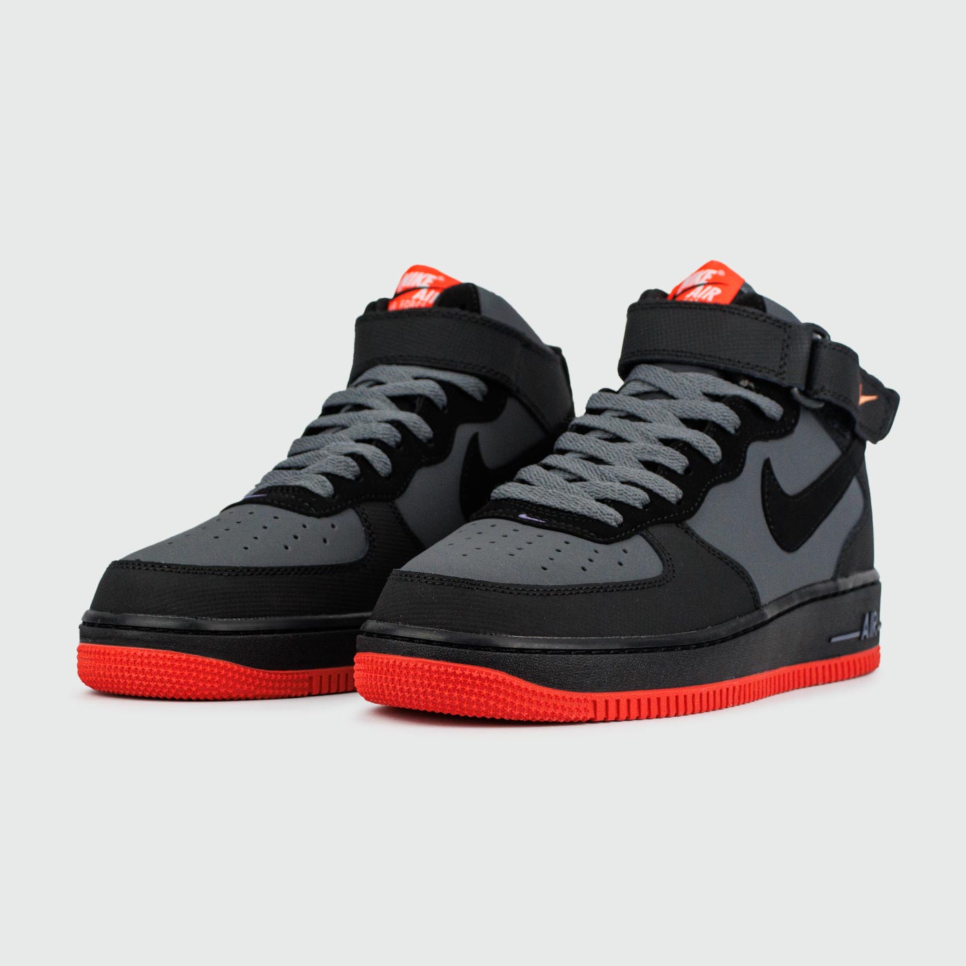 Кроссовки Nike Air Force 1 Grey / Red Ftwr. Кроссовки Nike Air Force 1 Grey / Red Ftwr.