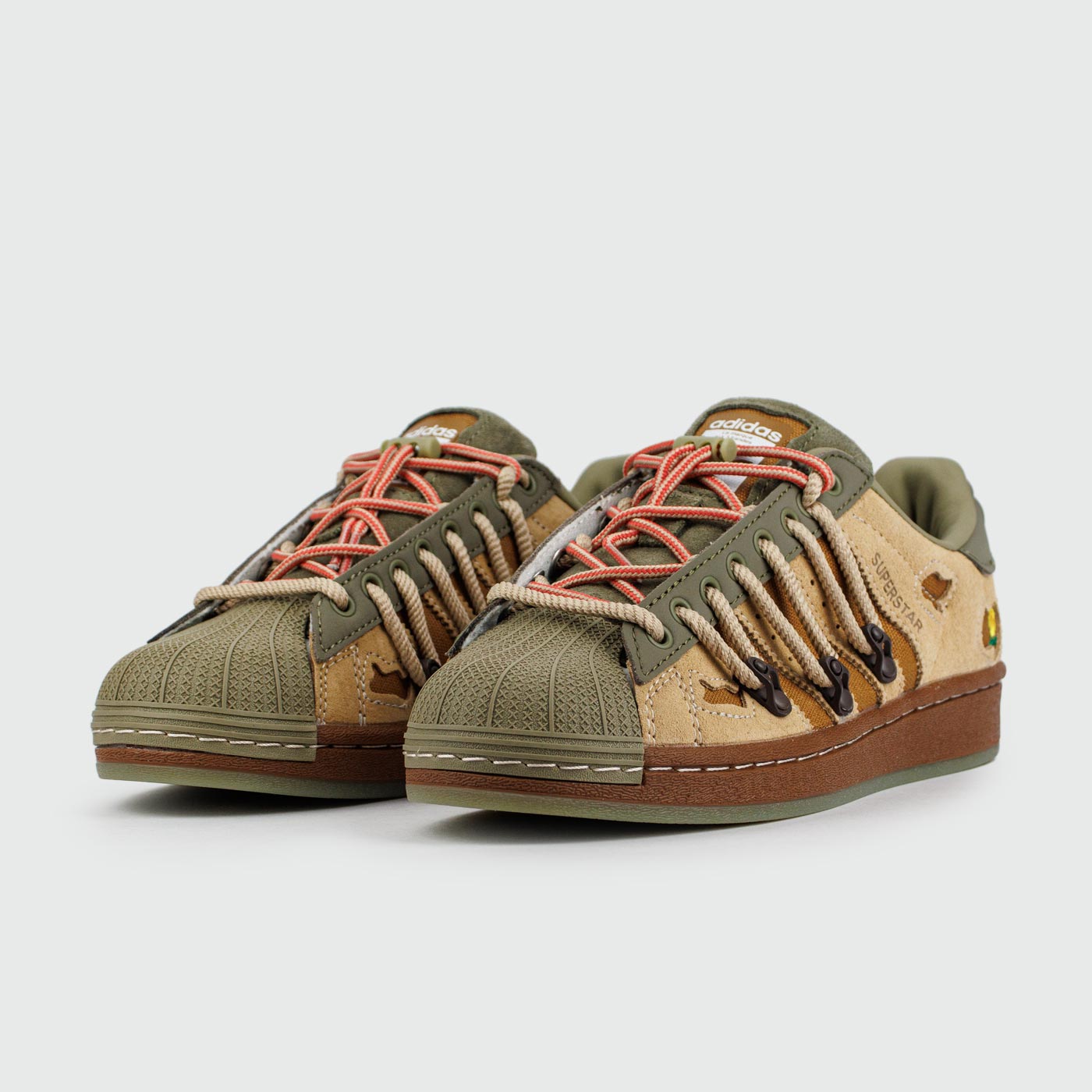 Кроссовки Adidas Superstar x Melting Sadness Green Brown Кроссовки Adidas Superstar x Melting Sadness Green Brown