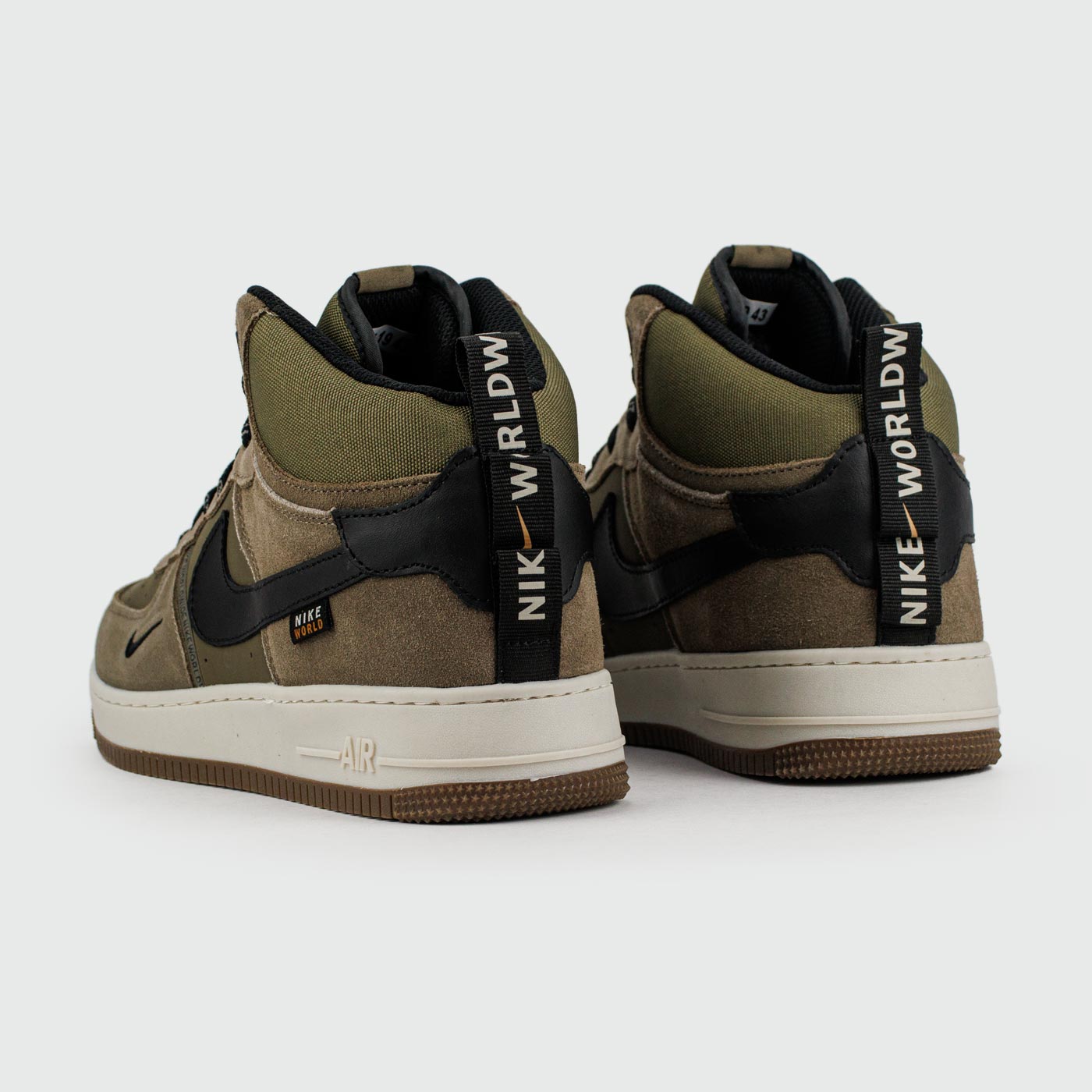 Кроссовки Nike Air Force 1 Mid Olive / Brown with Fur Кроссовки Nike Air Force 1 Mid Olive / Brown with Fur