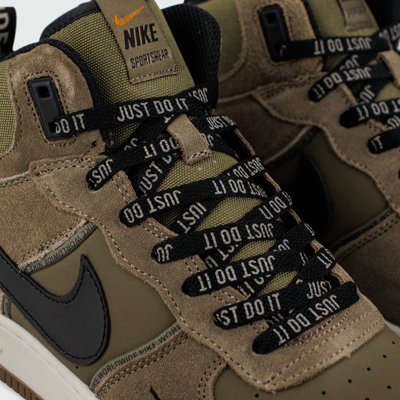 Кроссовки Nike Air Force 1 Mid Olive / Brown with Fur Кроссовки Nike Air Force 1 Mid Olive / Brown with Fur
