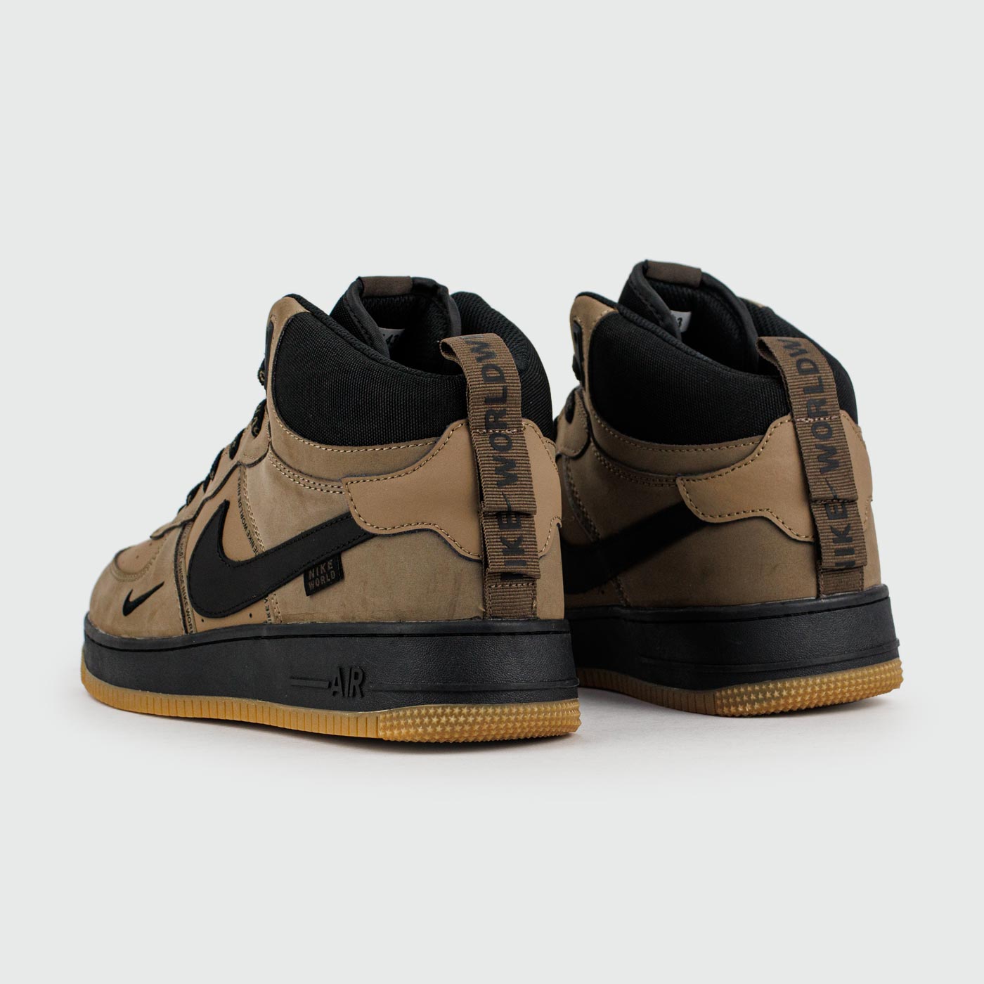 Кроссовки Nike Air Force 1 Mid Brown / Black with Fur Кроссовки Nike Air Force 1 Mid Brown / Black with Fur
