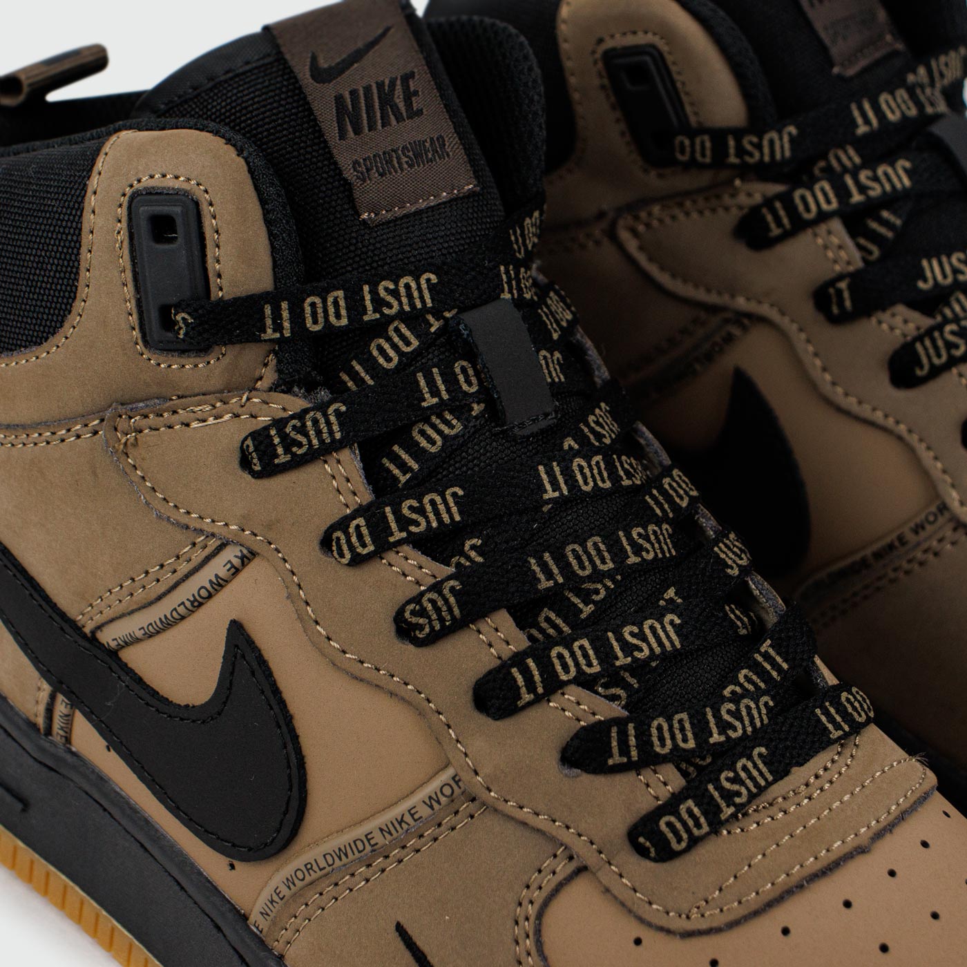 Кроссовки Nike Air Force 1 Mid Brown / Black with Fur Кроссовки Nike Air Force 1 Mid Brown / Black with Fur