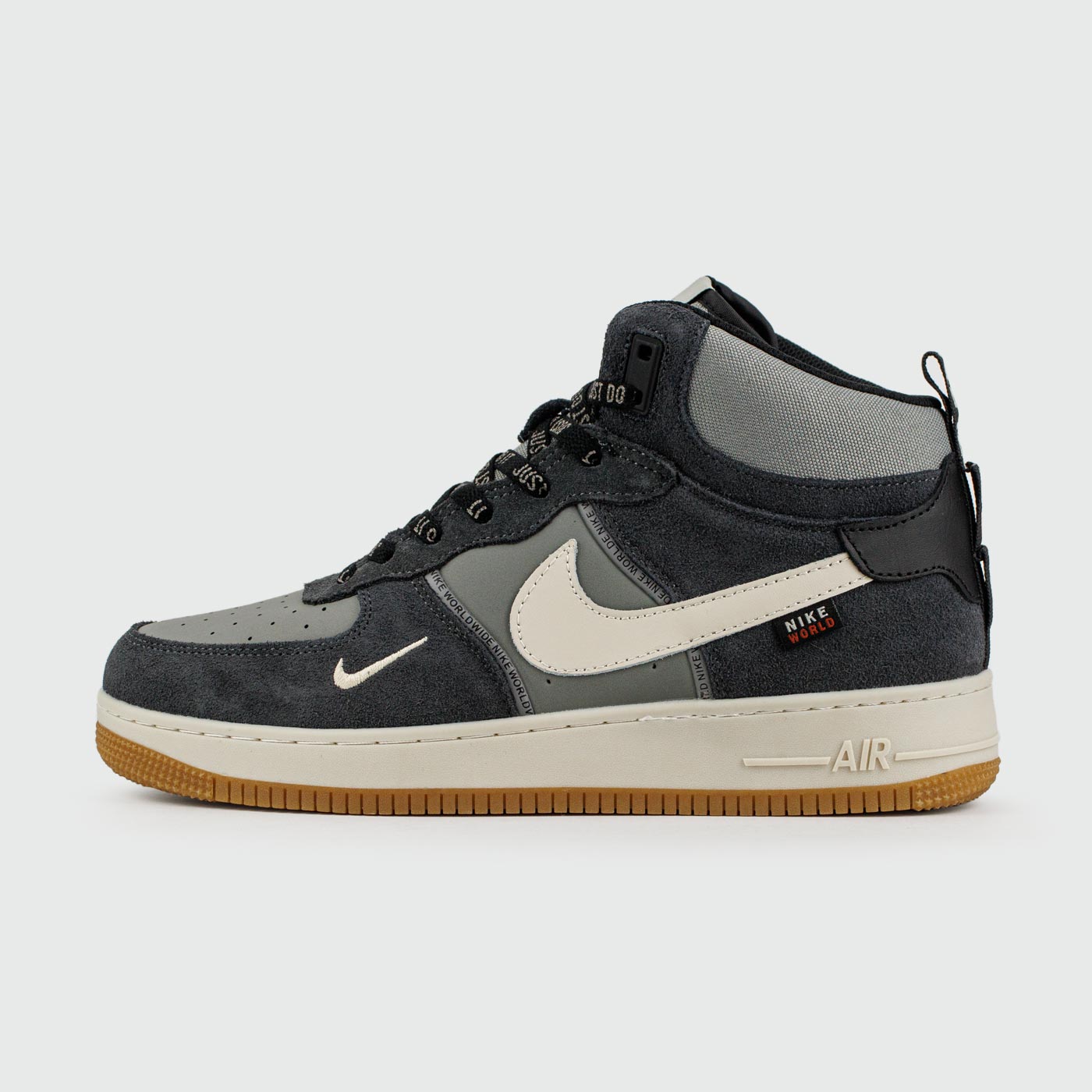 Кроссовки Nike Air Force 1 Mid Blue / L.Grey with Fur Wmns Кроссовки Nike Air Force 1 Mid Blue / L.Grey with Fur Wmns