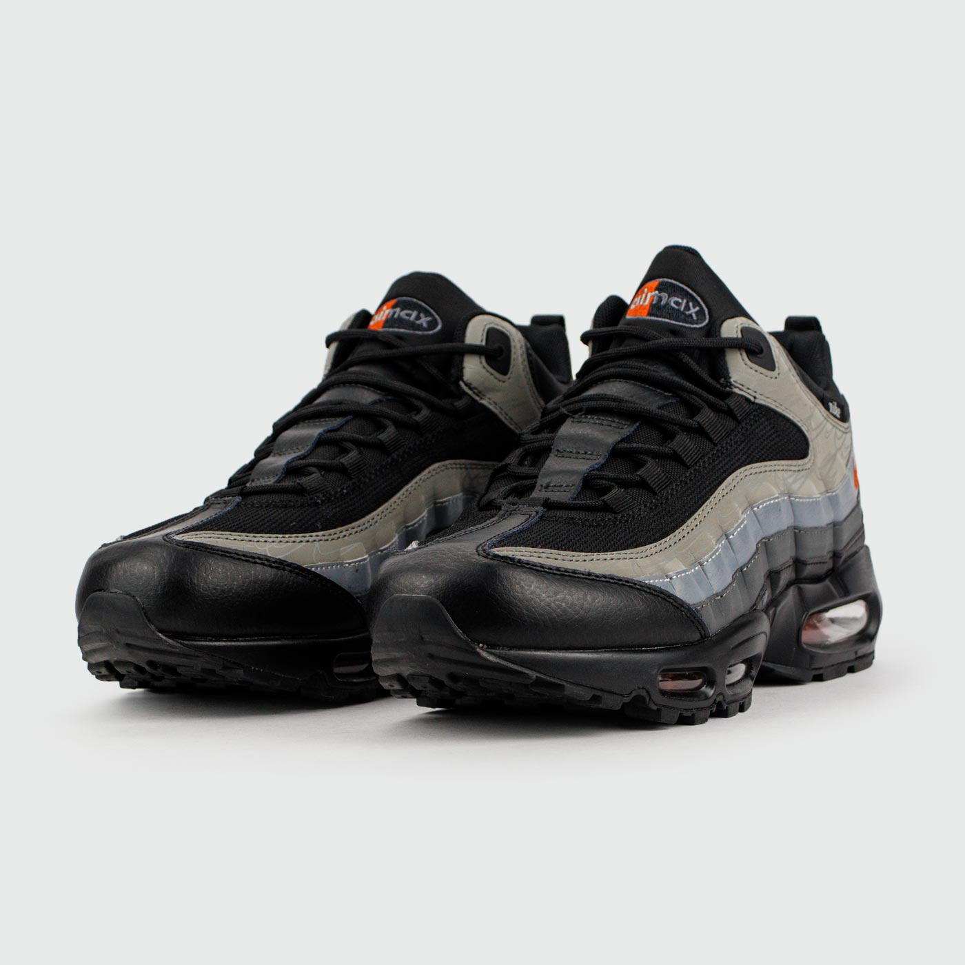 Кроссовки Nike Air Max 95 Grey Black / Red with Fur Кроссовки Nike Air Max 95 Grey Black / Red with Fur