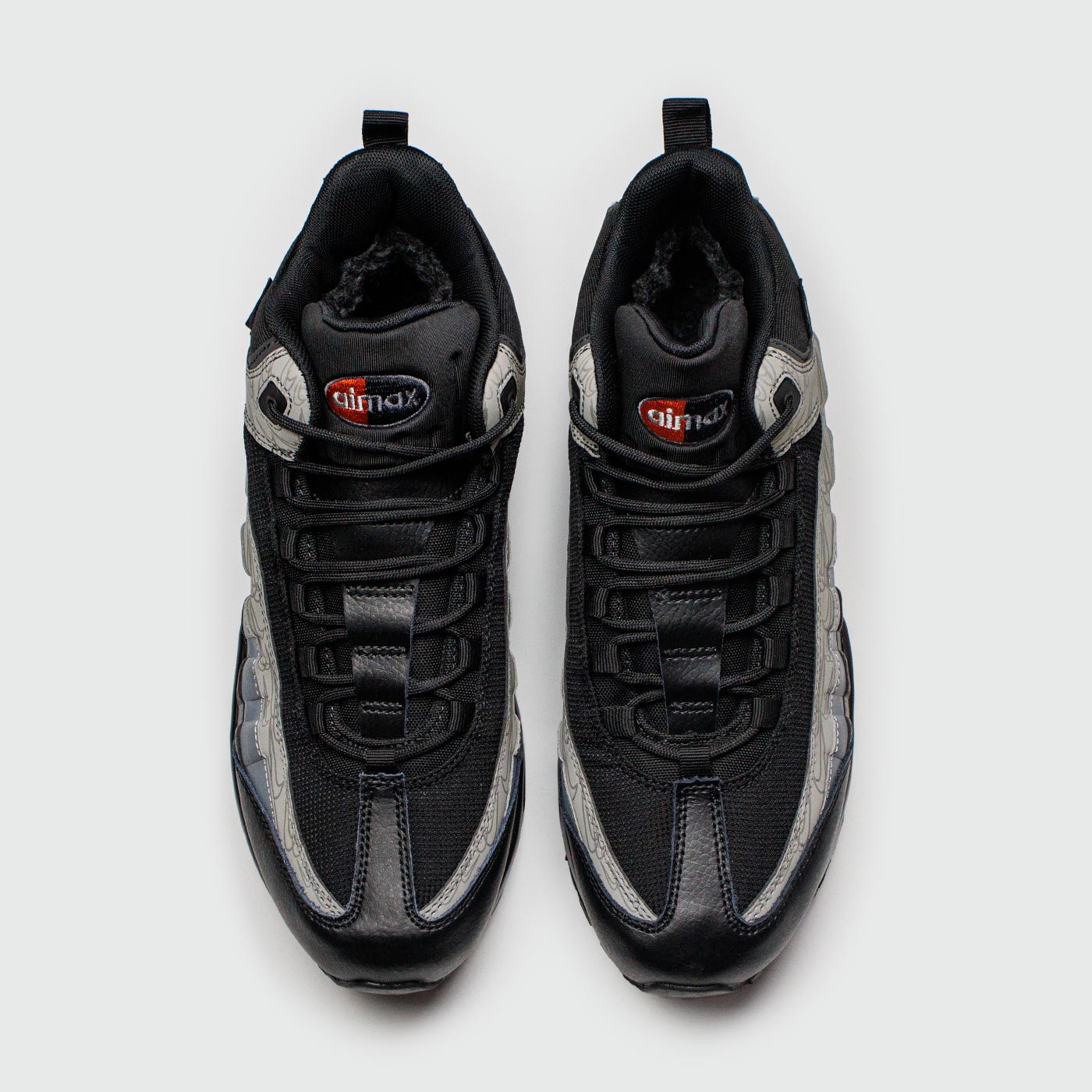 Кроссовки Nike Air Max 95 Grey Black / Red with Fur Кроссовки Nike Air Max 95 Grey Black / Red with Fur