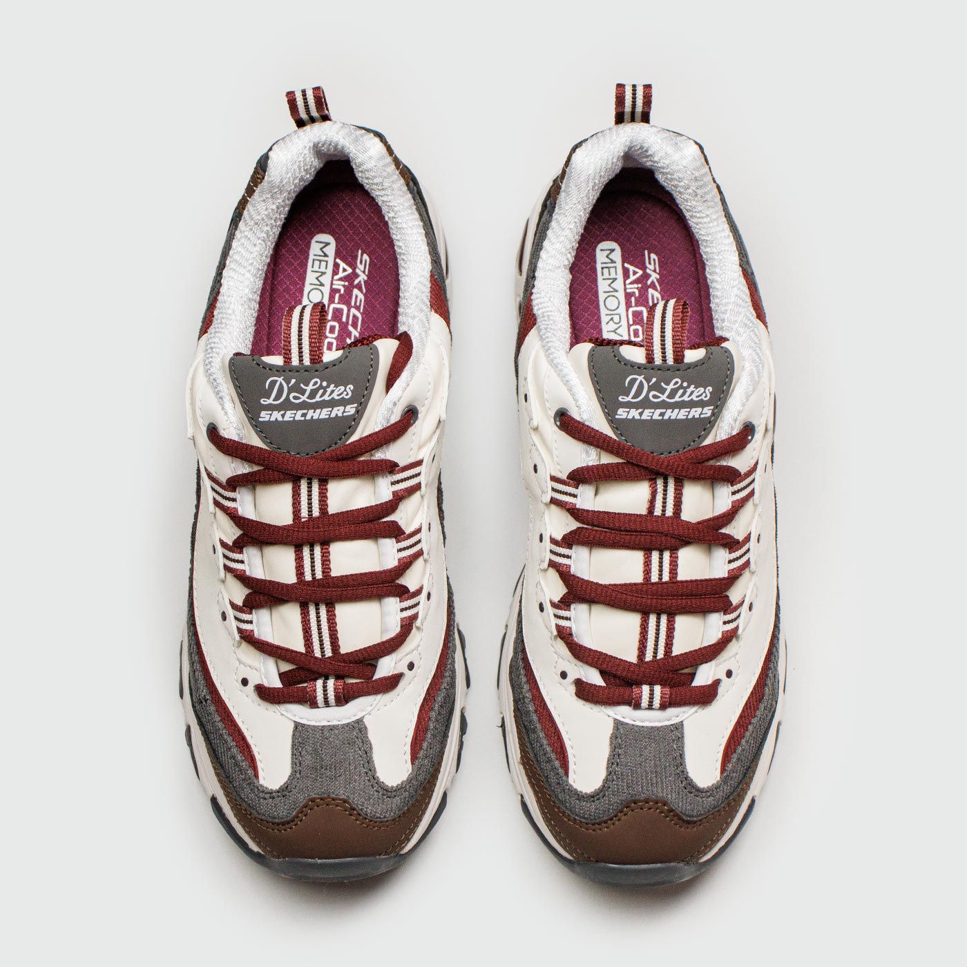 Кроссовки Skechers D'Lites White / Brown Wmns Кроссовки Skechers D'Lites White / Brown Wmns