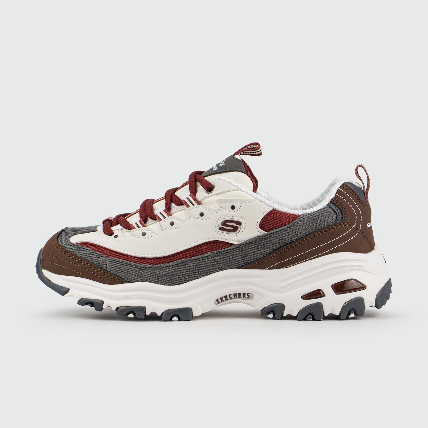 Кроссовки Skechers D'Lites White / Brown Wmns Кроссовки Skechers D'Lites White / Brown Wmns