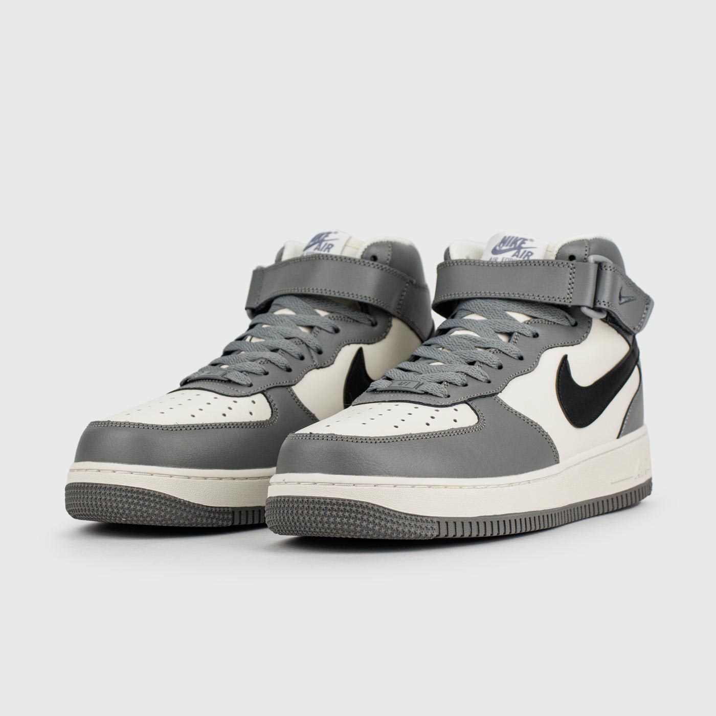 Кроссовки Nike Air Force 1 Mid Grey White Black Кроссовки Nike Air Force 1 Mid Grey White Black