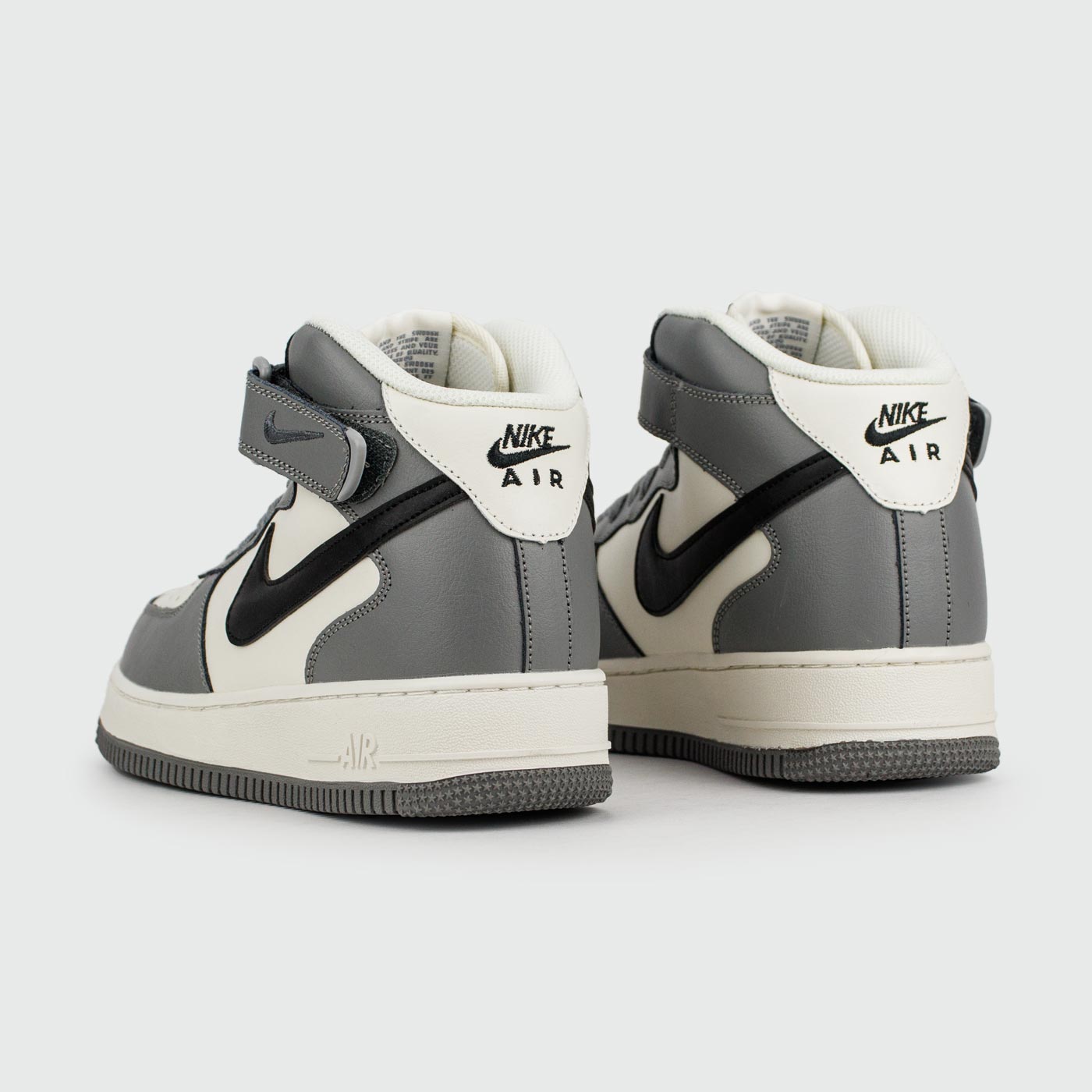 Кроссовки Nike Air Force 1 Mid Grey White Black Кроссовки Nike Air Force 1 Mid Grey White Black