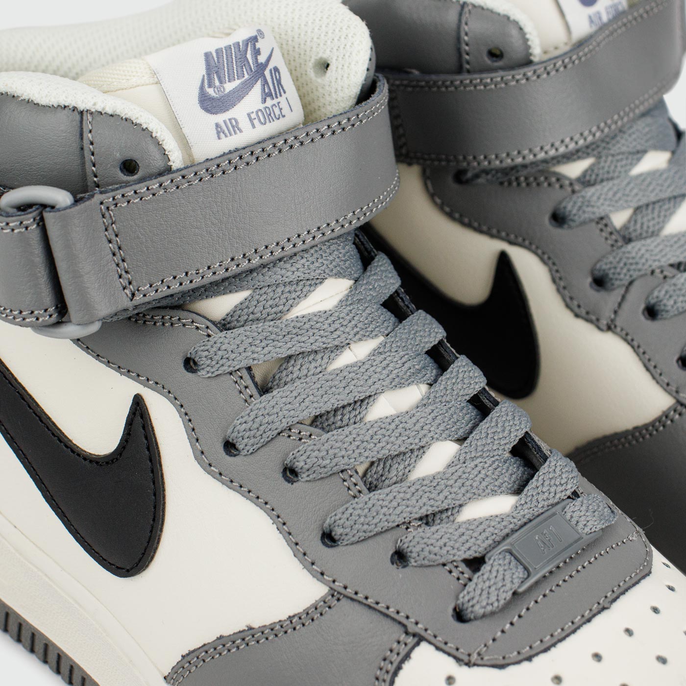 Кроссовки Nike Air Force 1 Mid Grey White Black Кроссовки Nike Air Force 1 Mid Grey White Black