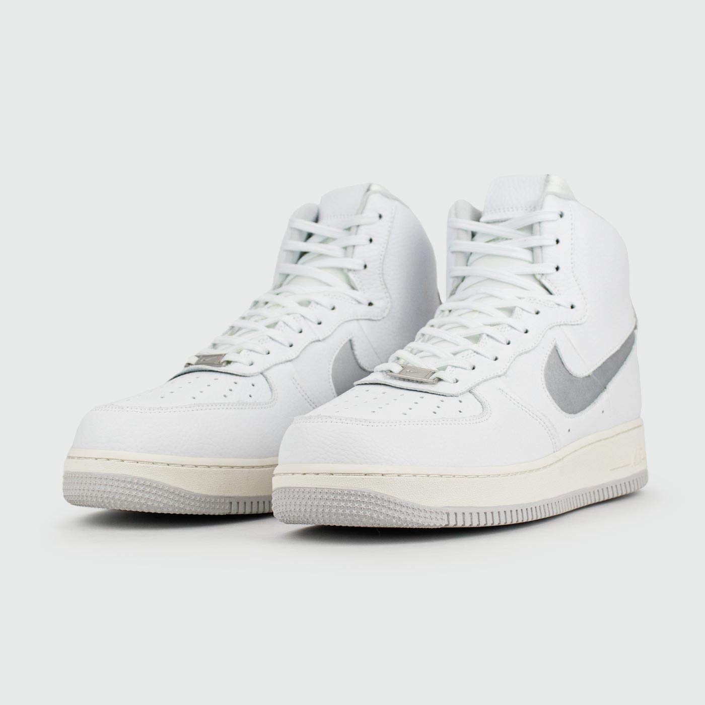 Кроссовки Nike Air Force 1 Mid White Silver Кроссовки Nike Air Force 1 Mid White Silver