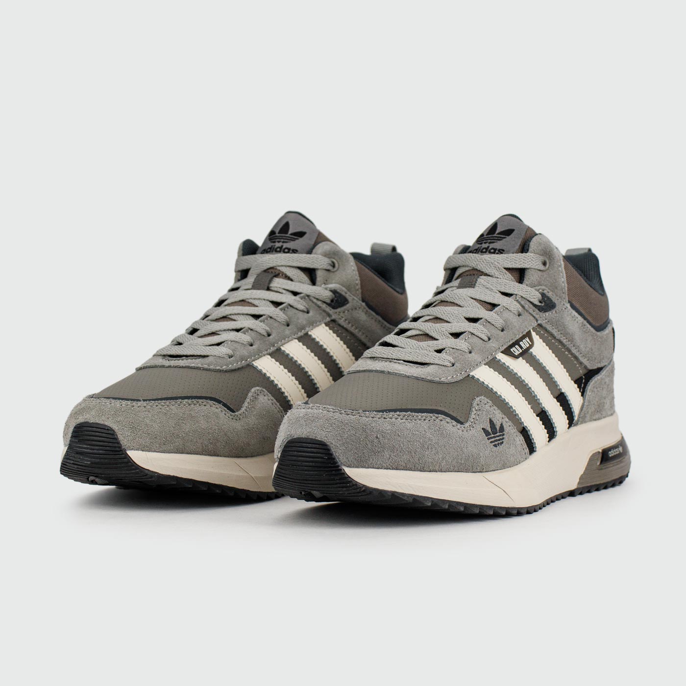 Кроссовки Adidas Retropy F2 Mid Grey / White with Fur Кроссовки Adidas Retropy F2 Mid Grey / White with Fur