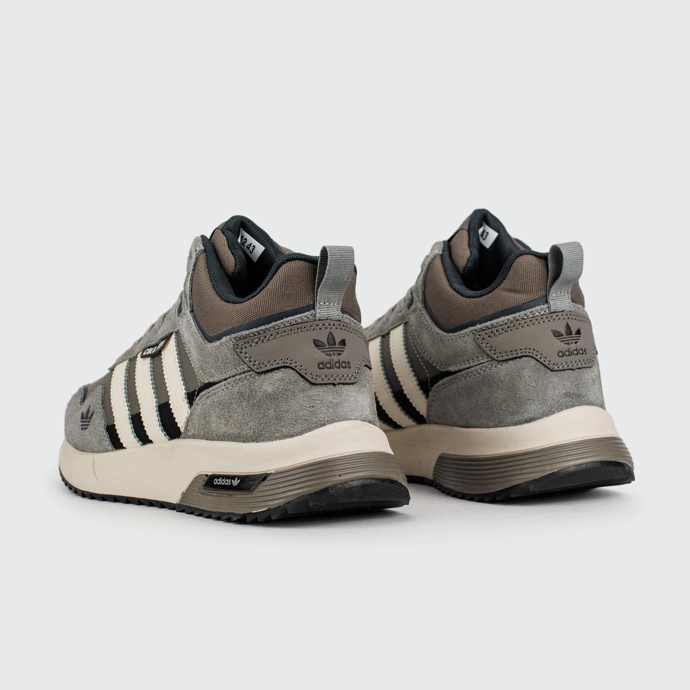 Кроссовки Adidas Retropy F2 Mid Grey / White with Fur Кроссовки Adidas Retropy F2 Mid Grey / White with Fur