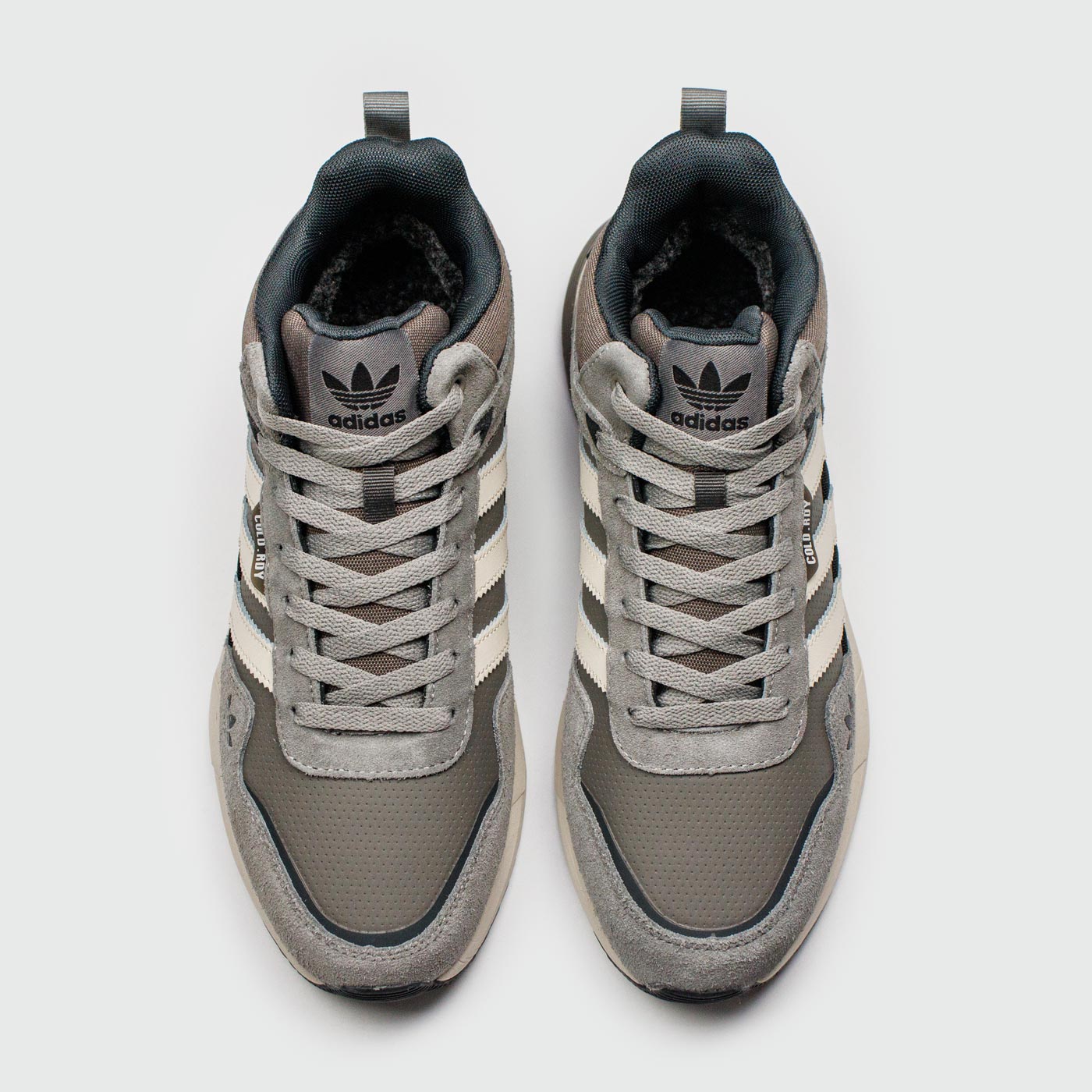 Кроссовки Adidas Retropy F2 Mid Grey / White with Fur Кроссовки Adidas Retropy F2 Mid Grey / White with Fur