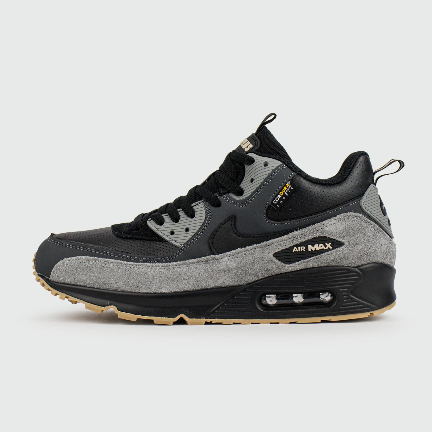 Кроссовки Nike Air Max 90 Mid Black Grey with Fur Кроссовки Nike Air Max 90 Mid Black Grey with Fur
