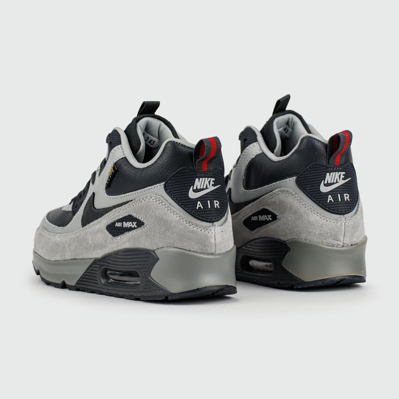 Кроссовки Nike Air Max 90 Mid Grey Black with Fur Кроссовки Nike Air Max 90 Mid Grey Black with Fur